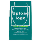 Zakelijk merk op Blauwgroen Groene Kleine Grootte Klein Cadeauzakje (Voorkant)