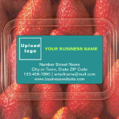 Zakelijk merk op Blauwgroen groene rechthoekkleefs Labels