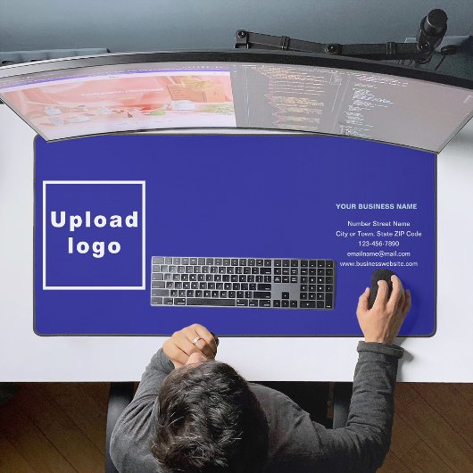 Zakelijk merk op Blue Desk Mat