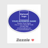 Zakelijk merk op Blue Oval Shape Vinyl Sticker (Vel)