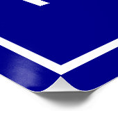 Zakelijk merk op Blue Rectangle Glossy Poster (Hoek)