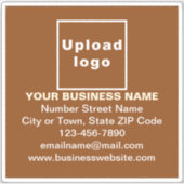 Zakelijk merk op Brown Square Vinyl Sticker (Voorkant)