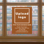Zakelijk merk op Brown Window Cling Raamsticker