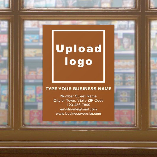 Zakelijk merk op Brown Window Cling Raamsticker