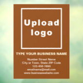 Zakelijk merk op Brown Window Cling Raamsticker (Vel 3)