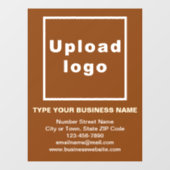 Zakelijk merk op Brown Window Cling Raamsticker (Vel)