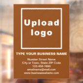 Zakelijk merk op Brown Window Cling Raamsticker (Vel 2)