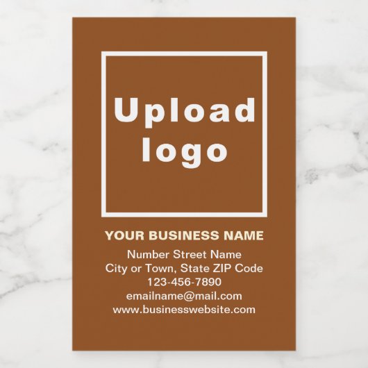 Zakelijk merk op bruin etiket voor kleinschalige w (Enkel label)