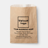 Zakelijk merk op bruin papier tas bedankzakje (Voorkant)