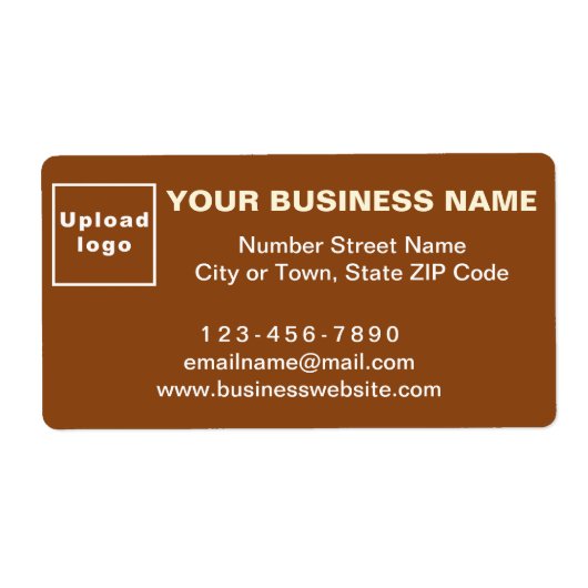Zakelijk merk op bruin verzendlabel (Voorkant)