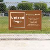 Zakelijk merk op bruine banner (Insitu)