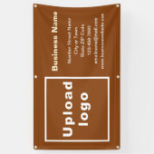 Zakelijk merk op bruine banner (Verticaal)