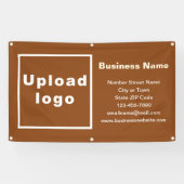 Zakelijk merk op bruine banner (Horizontaal)