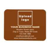 Zakelijk merk op bruine rechthoek flexibele magnee magneet (Horizontaal)