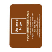 Zakelijk merk op bruine rechthoek flexibele magnee magneet (Verticaal)