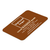 Zakelijk merk op bruine rechthoek flexibele magnee magneet (Linkerzijde)