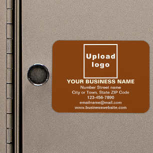 Zakelijk merk op bruine rechthoek flexibele magnee magneet