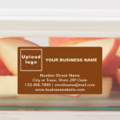 Zakelijk merk op bruine rechthoekige zelfklevende  labels (Aangebracht)