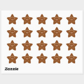 Zakelijk merk op bruine Star-Sticker Ster Sticker (Vel)