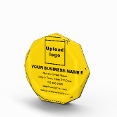 Zakelijk merk op geel achthoekige vorm fotoblok (Rechts)