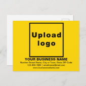 Zakelijk merk op geel Briefkaart (Voorkant / Achterkant)