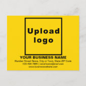 Zakelijk merk op geel Briefkaart (Voorkant)