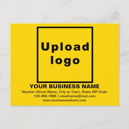 Zakelijk merk op geel Briefkaart (Voorkant)