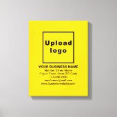 Zakelijk merk op geel canvas afdrukken (Voorkant)