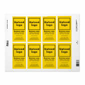 Zakelijk merk op geel verzendlabel (Full Sheet)