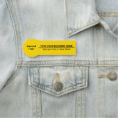 Zakelijk Merk op Gele Badge Vorm Naamlabel (In situ)