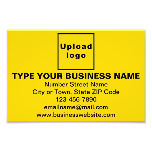 Zakelijk merk op gele rechthoek fotoprint foto afdruk (Voorkant)