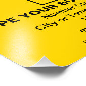 Zakelijk merk op gele rechthoek fotoprint foto afdruk (Hoek)