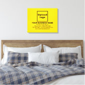 Zakelijk merk op gele schilderdoek canvas afdruk (Insitu (Slaapkamer))