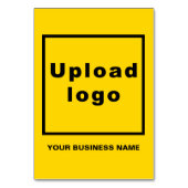 Zakelijk merk op gele tabelkaart kaart (Achterkant)