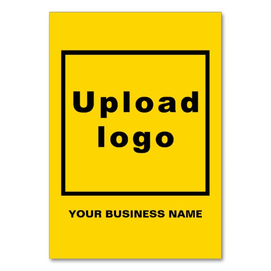 Zakelijk merk op gele tabelkaart kaart (Achterkant)