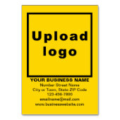 Zakelijk merk op gele tabelkaart kaart (Voorkant)
