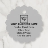 Zakelijk merk op grijs geschulpte ronde vorm Label (Achterkant)