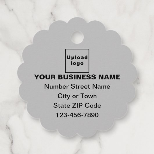 Zakelijk merk op grijs geschulpte ronde vorm Label (Achterkant)