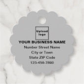 Zakelijk merk op grijs geschulpte ronde vorm Label (Voorkant)