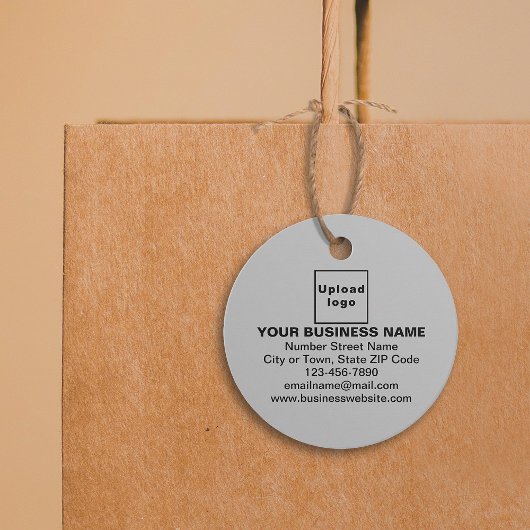 Zakelijk merk op grijs Label