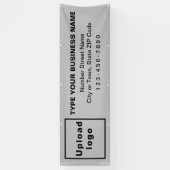 Zakelijk merk op grijs lang banner (Verticaal)