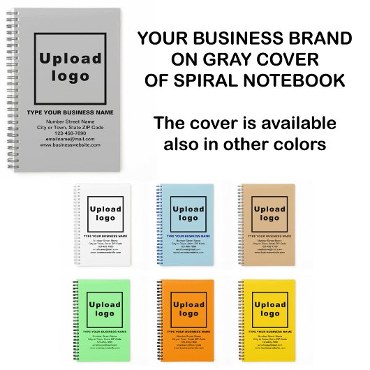 Zakelijk merk op grijs Notitieboek