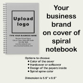 Zakelijk merk op grijs Notitieboek