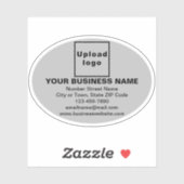 Zakelijk merk op Grijs Ovaal Vorm Vinyl Sticker (Vel)