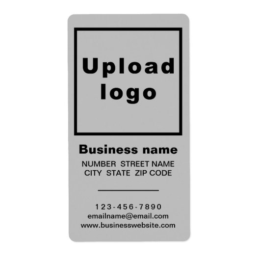 Zakelijk merk op grijs portret op verzendlabel (Voorkant)