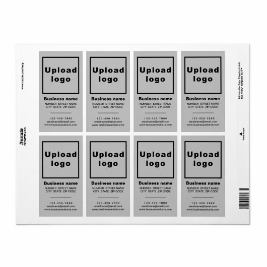 Zakelijk merk op grijs portret op verzendlabel (Full Sheet)