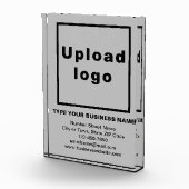 Zakelijk merk op grijs portret rechthoek fotoblokken (Rechts)