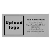 Zakelijk merk op grijs rechthoekig glanzend Poster (Voorkant)