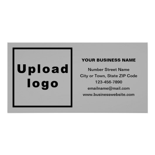 Zakelijk merk op grijs rechthoekig glanzend Poster (Voorkant)