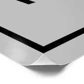 Zakelijk merk op grijs rechthoekig glanzend Poster (Hoek)